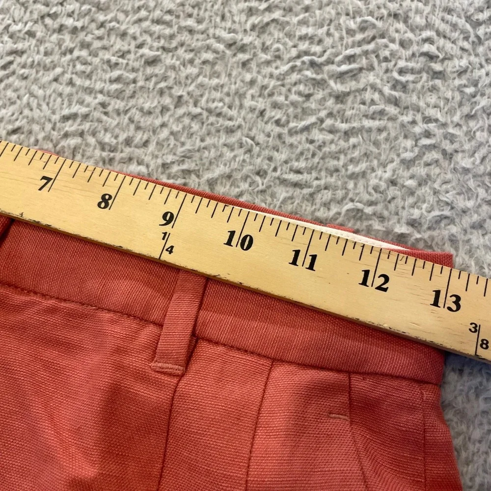 Wilfred Aritzia Effortless Linen Pants Women 0 Pink Wide Leg High Rise Pleated